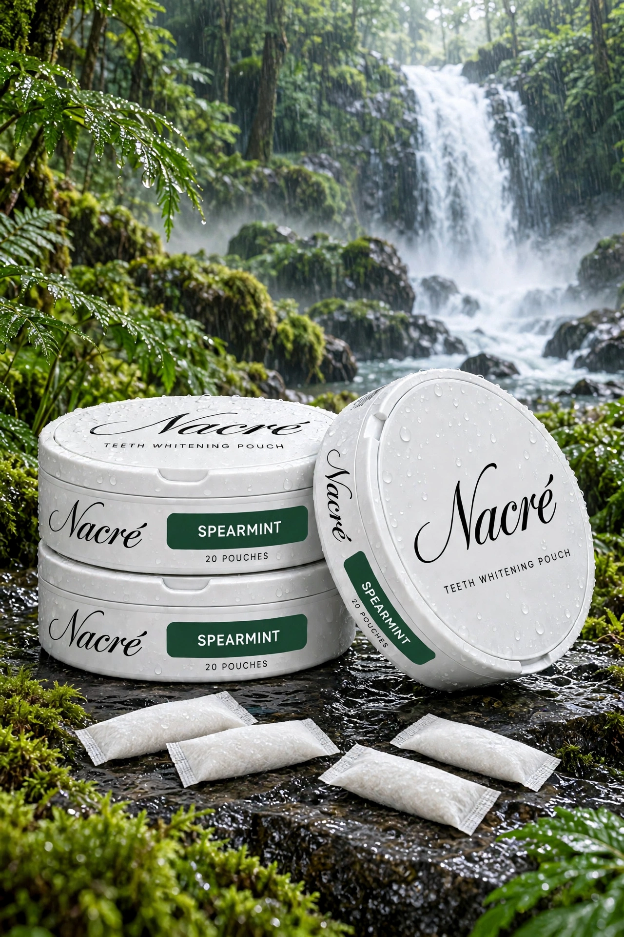 Nacré Spearmint tins in rainforest